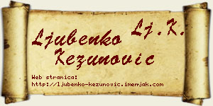 Ljubenko Kezunović vizit kartica
